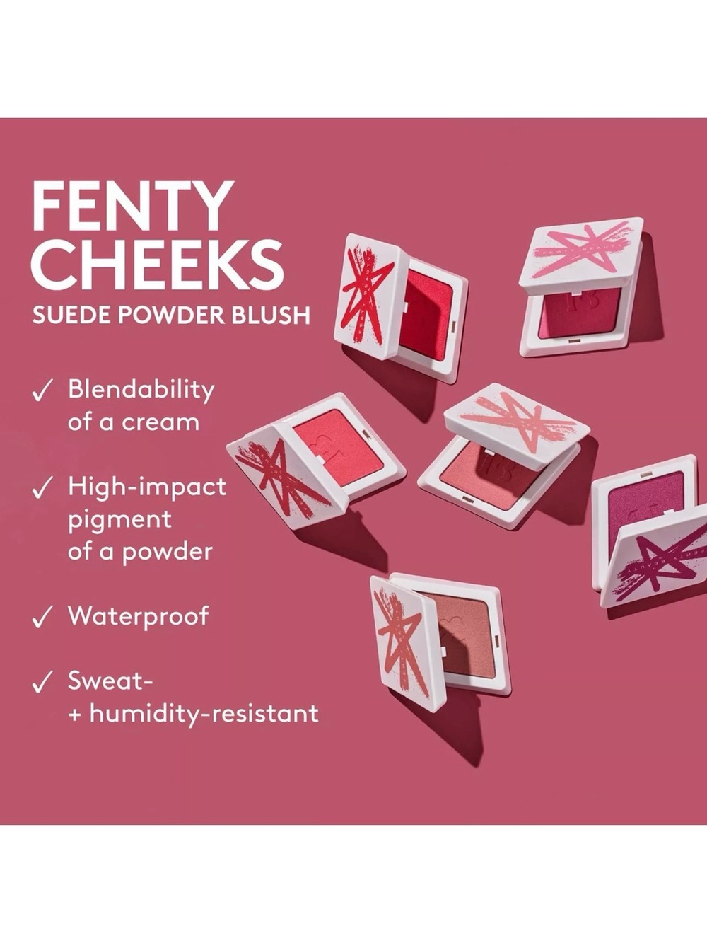 Fenty Beauty 13 Just A Crush Fenty Cheeks Suede Powder Blush - Picture 3 of 5